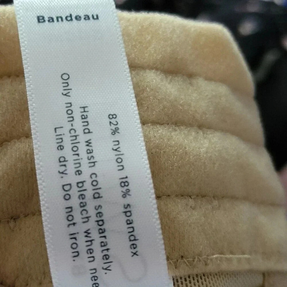 Swim By Cacique Bikini Top Bandeau Underwire Striped Multicolor size 46DDD - Picture 9 of 11